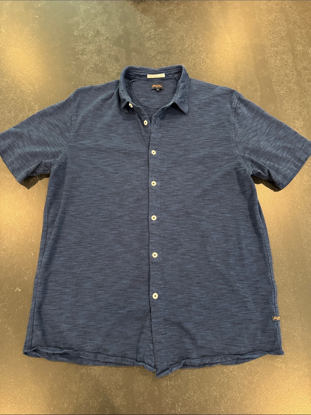Good Man Brand Men's Short-Sleeve Button-Down Shirt - Navy Blue